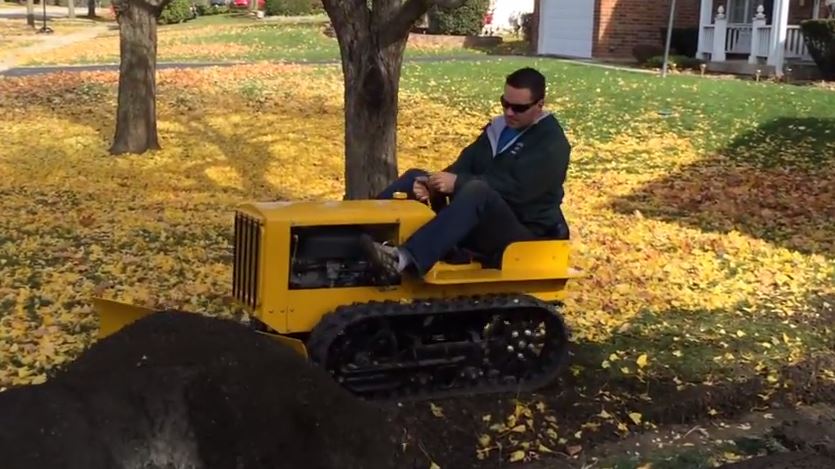 Building a Mini Bulldozer from Lawnmower Parts